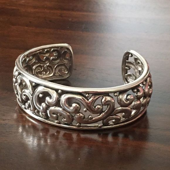 Vintage BARSE Filigree Sterling Silver Cuff - Picture 3 of 5